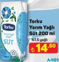 TORKU YARIM YAĞLI SÜT 200 ML TORKU YARIM YAĞLI SÜT 200 ML